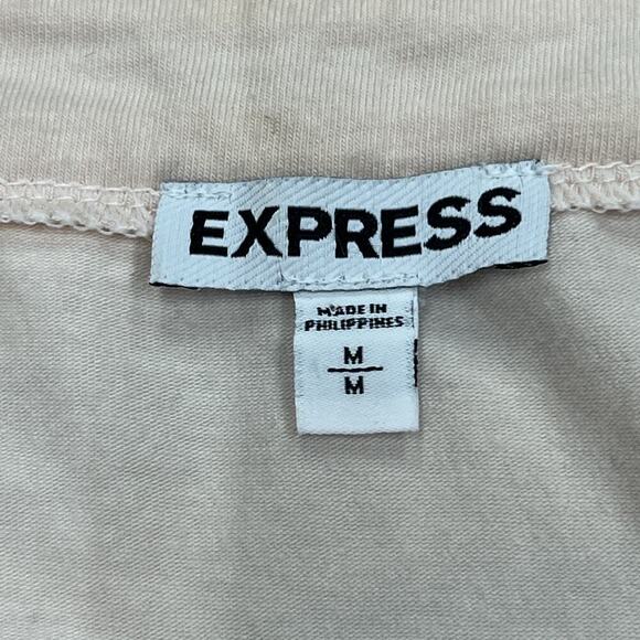 Express Y2K Babydoll Top Women M Pink Tank Tunic Fairy Chiffon Feminine - Picture 4 of 7